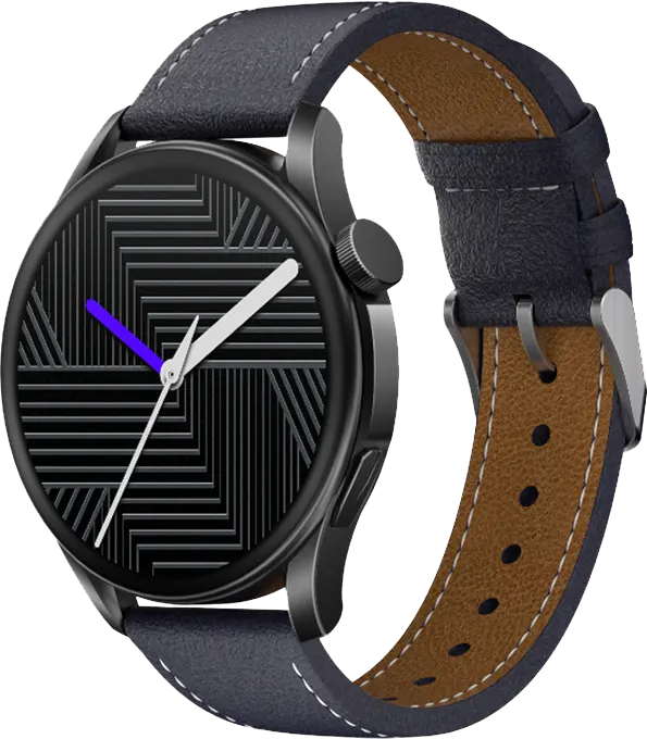 ساعة سكايكي سيفير الذكية بشاشة AMOLED مقاس 1.43 بوصة، وبلوتوث 5.3، ومقاومة للماء، باللون الأسود