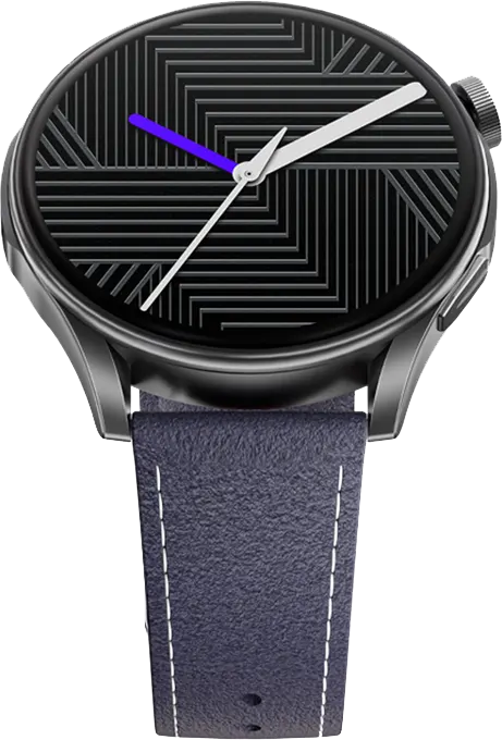 ساعة سكايكي سيفير الذكية بشاشة AMOLED مقاس 1.43 بوصة، وبلوتوث 5.3، ومقاومة للماء، باللون الأسود