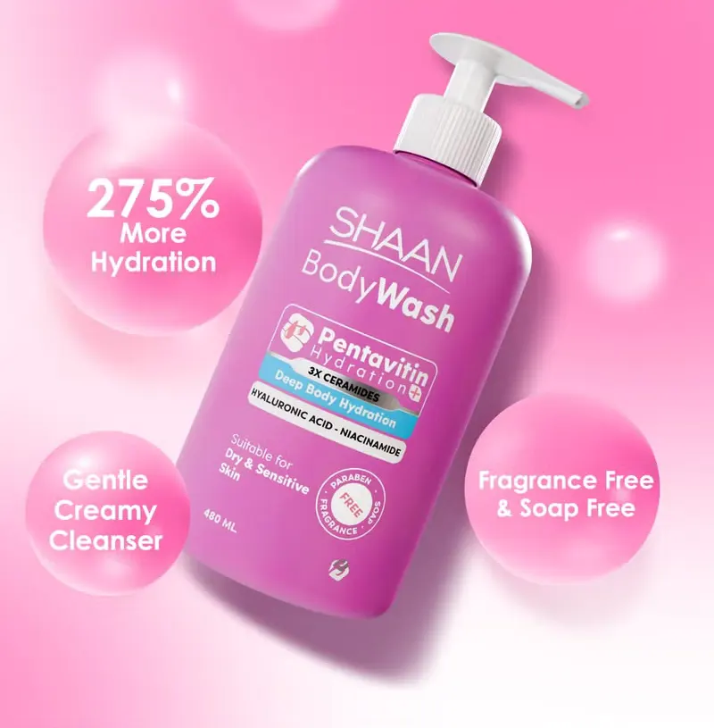 غسول الجسم المرطب من شان، 480 مل