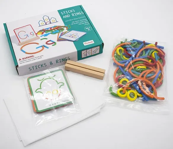 Shape matching, color and letter recognition puzzles, multiple shapes, 3001