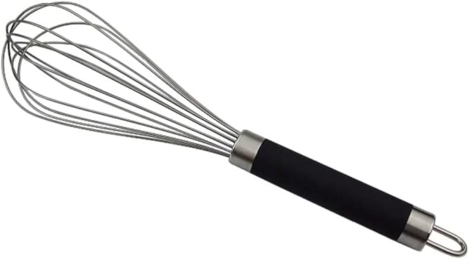 Stainless Steel Egg Whisk, Black Handle, 12 Inches, 134