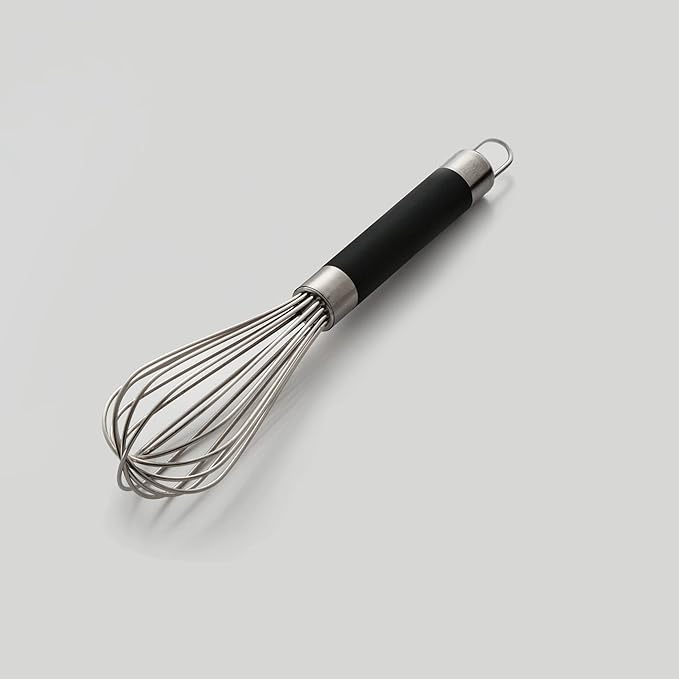 Stainless Steel Egg Whisk, Black Handle, 12 Inches, 134