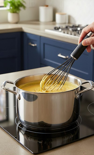 Silicone Egg Beater, Black Handle, 10 Inches