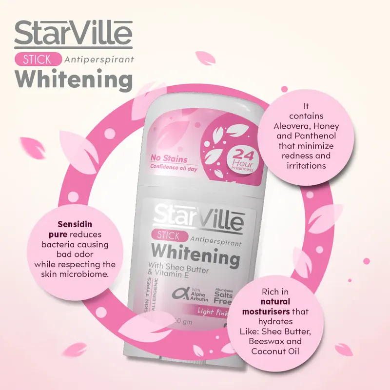 مزيل عرق ستيك لايت بينك للتفتيح من ستارفيل، 60 جم