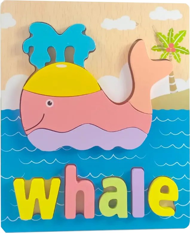 Puzzle of animal shapes with words, 1092