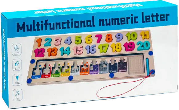 Number counter with magnetic balls for teaching numbers, 3111