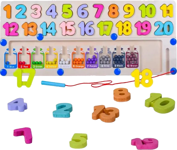 Number counter with magnetic balls for teaching numbers, 3111