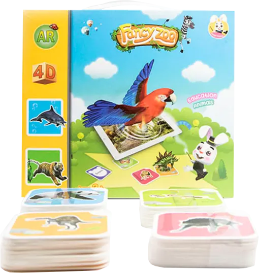 Interactive educational app for children, 68 animal cards, various shapes, 1077