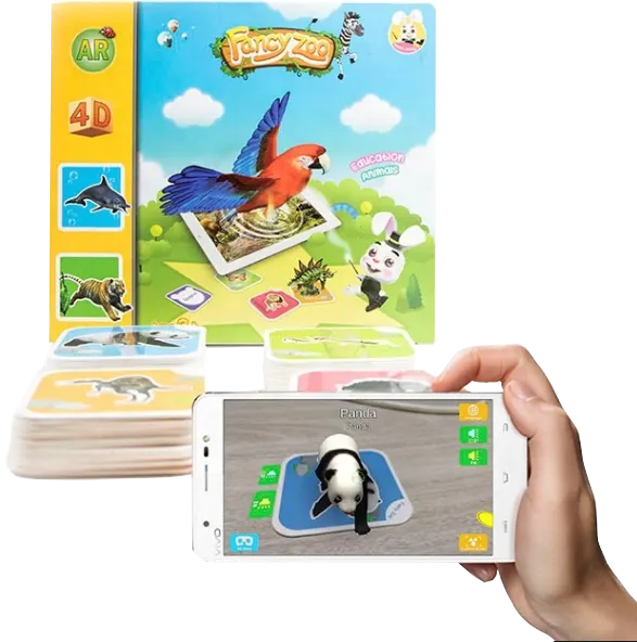 Interactive educational app for children, 68 animal cards, various shapes, 1077