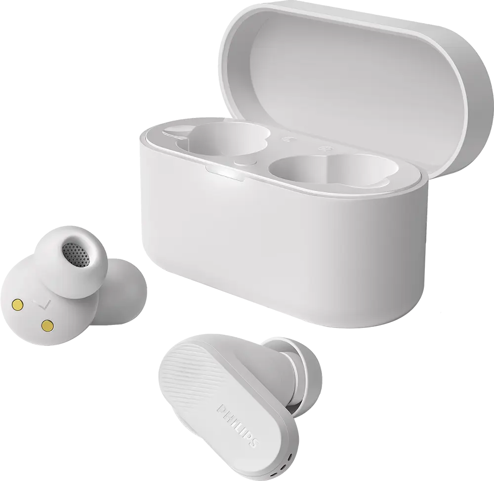 سماعات أذن لاسلكية من سلسلة فيليبس 3000، بلوتوث 5.3، مقاومة للماء IPX4، ANC-ENC، أبيض، TAT3509WT-97
