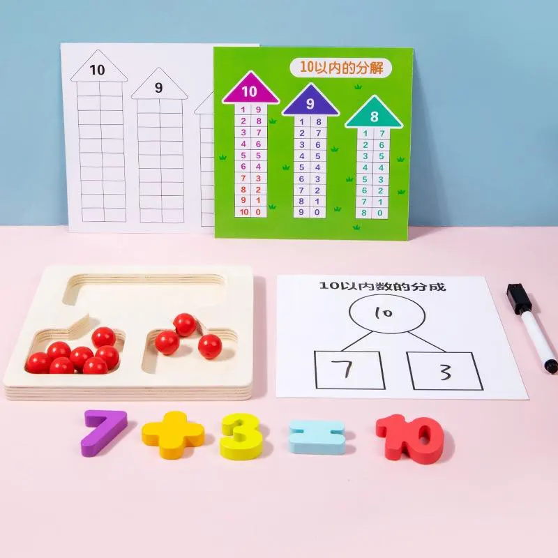 Arithmetic operations using balls and numbers with practice cards, 3115