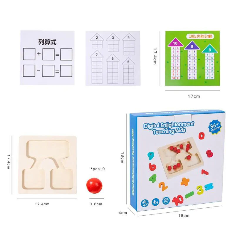 Arithmetic operations using balls and numbers with practice cards, 3115
