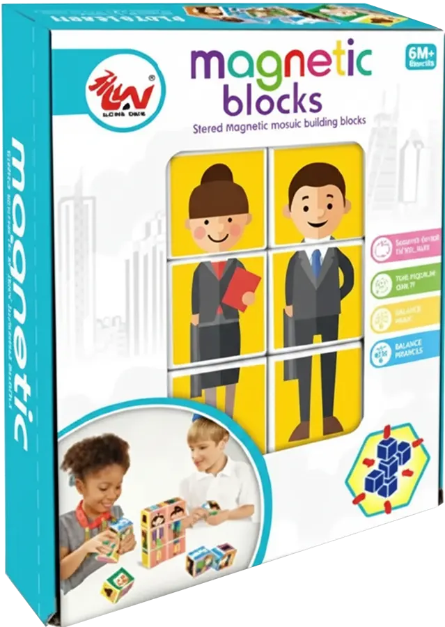 Magnetic cubes, 6 pieces, 6001B