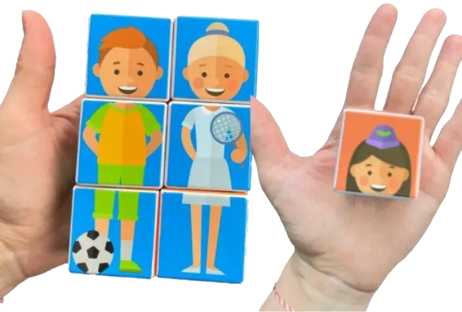 Magnetic cubes, 6 pieces, 6001B