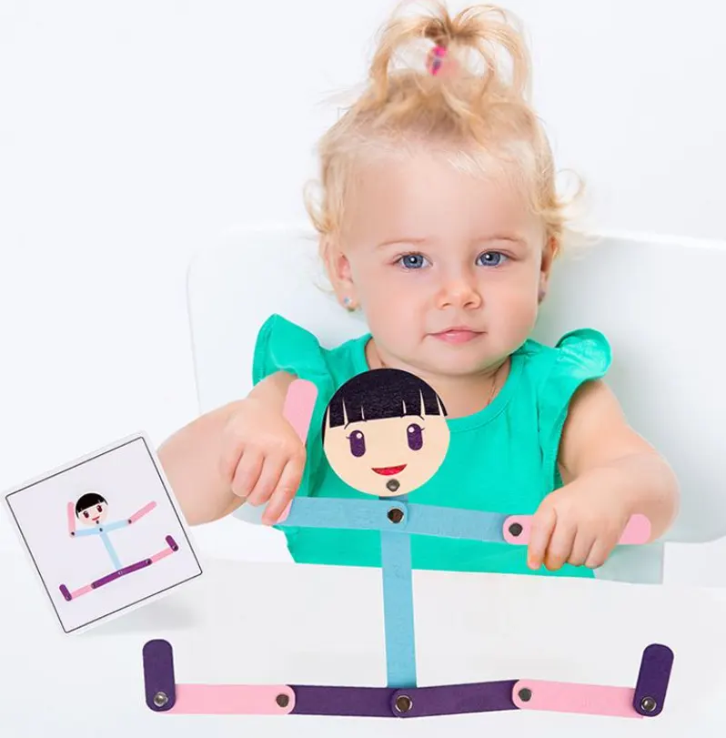 مجسم خشبي علي شكل رجل مع كروت لتصميم الاشكال ، 3013