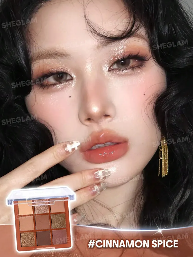 Sheglam 9 Pan Eyeshadow Palette, Cinnamon Spice