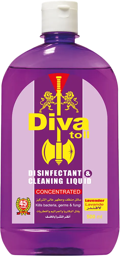 Divatoll High Concentrated General Cleanser and Disinfectant, Lavender Scent, 500ml