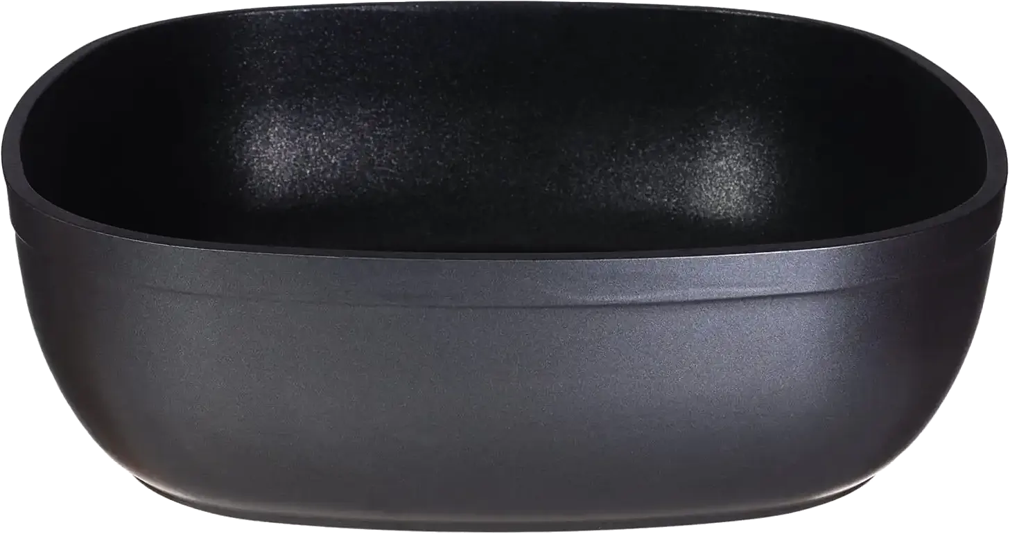 Saflon Titanium Cookware Set, 15-piece, Square Shape, Steel Handle, Black Color