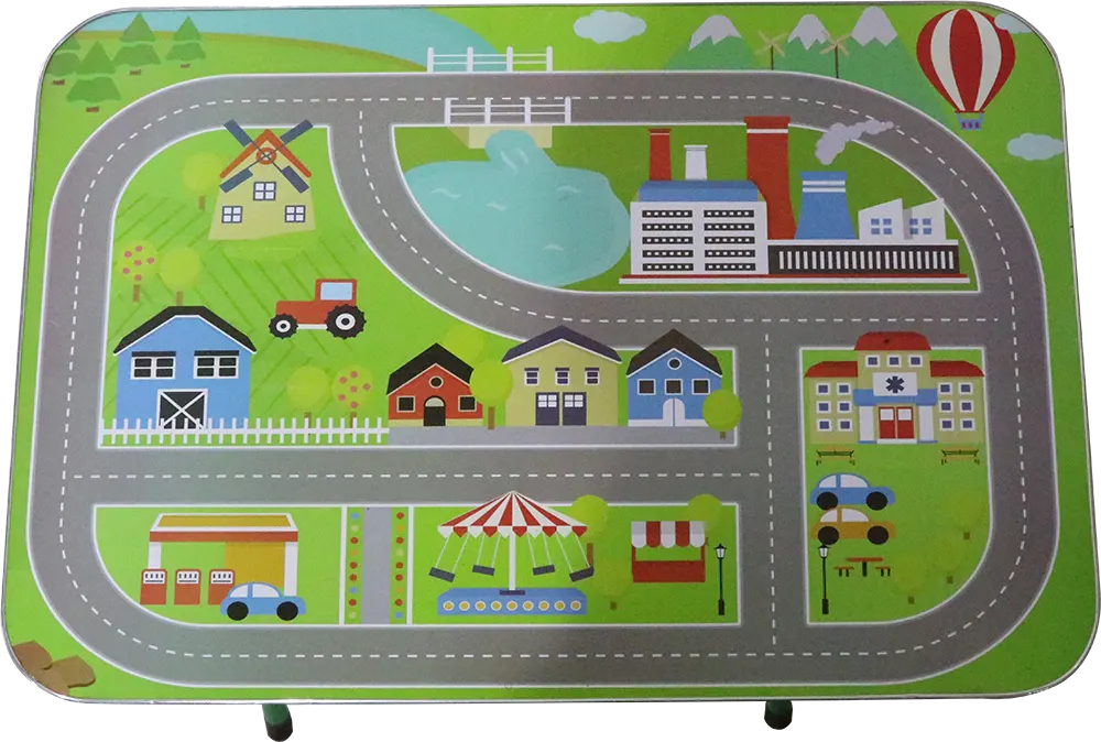 Large 3D children's desk, printed with children's drawings, multiple shapes, 330