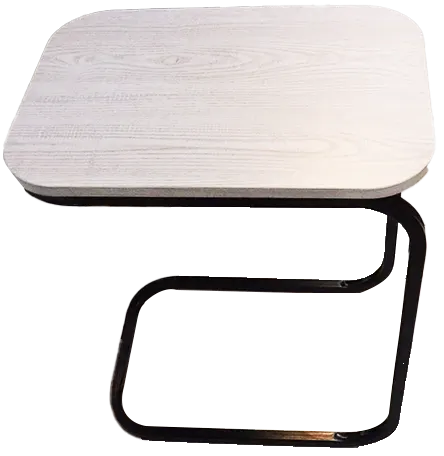 C-shaped table, beige