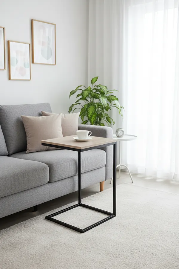 Deli Tea Table, 40x40 cm, Beige