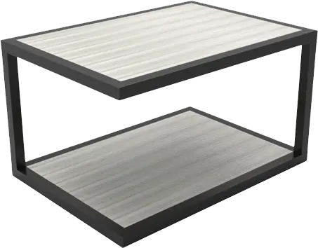 Luma tea table, metal body, rectangular, beige