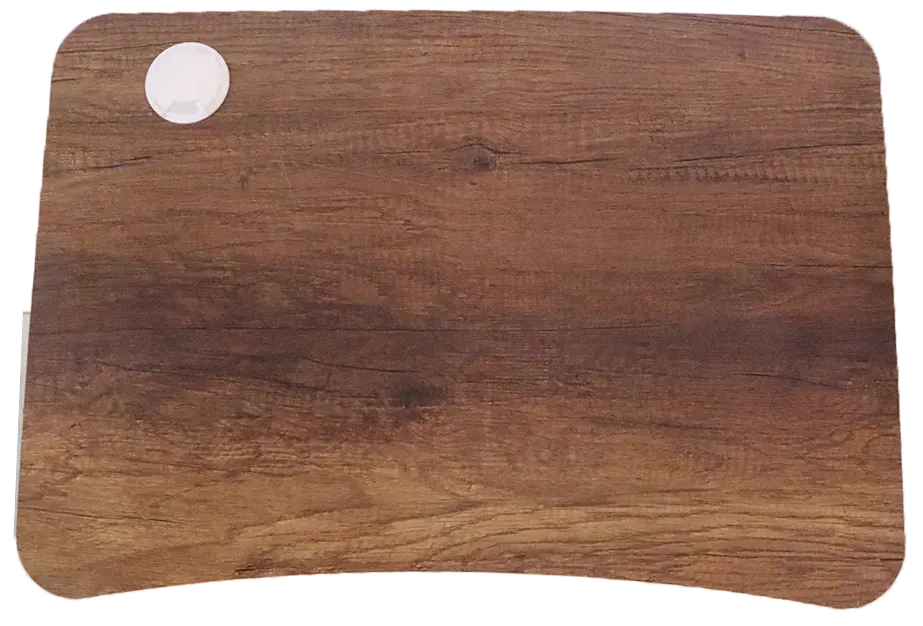 Children's desk, wood and metal, brown