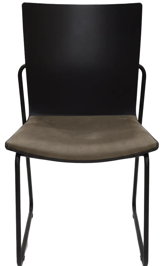 كرسي ميتال ، قطيفة ، اسود X ذهبي