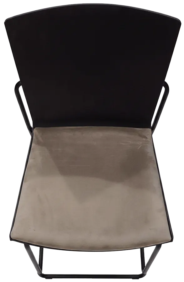 كرسي ميتال ، قطيفة ، اسود X ذهبي