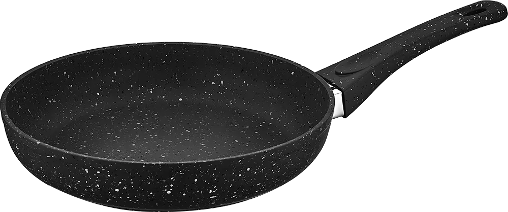 Saflon Granite Frying Pan, Size 24, Round Shape, Black Color
