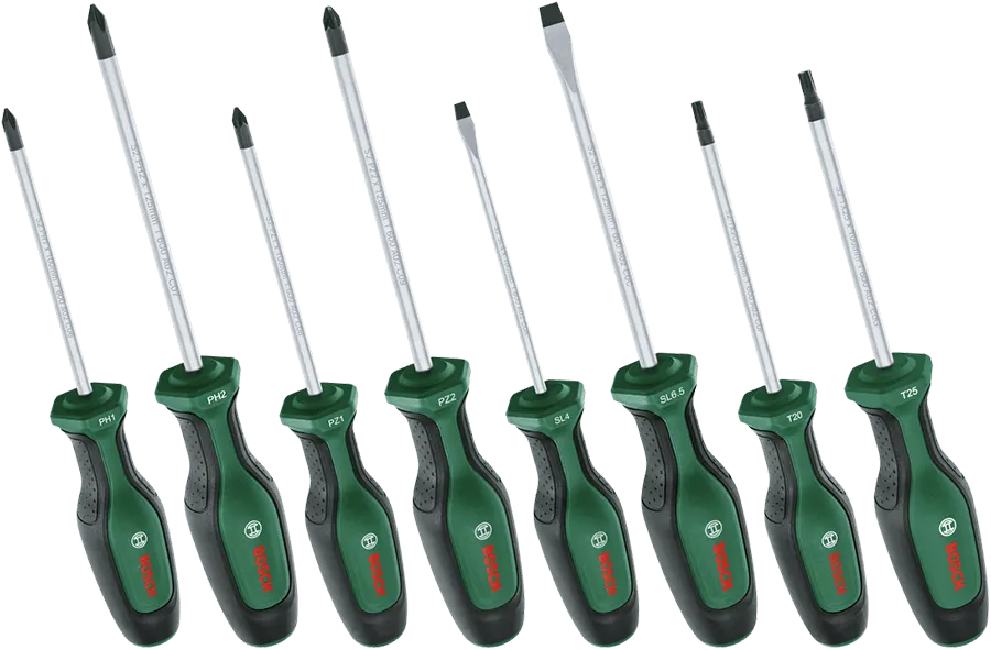 طقم مفكات بوش ، براغي دقيقة ، 8 قطع ، اخضر ، 1 600.A02.BX8