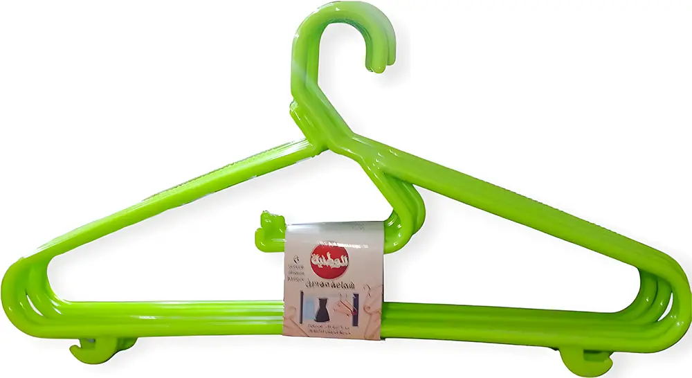 طقم شماعة ملابس بلاستيك الوطنية مودرن 6 قطع، ألوان متعددة