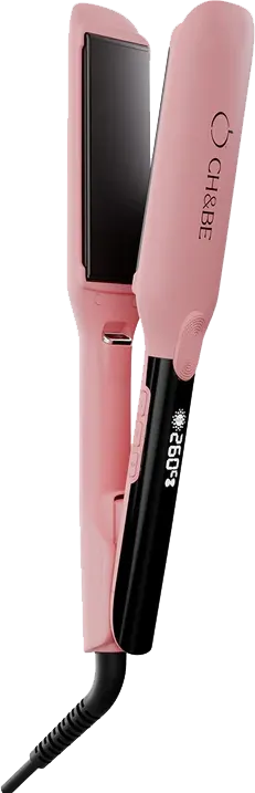 مكواة شعر شيري اند بيري، الواح سيراميك، 5 مستويات حرارة حتى 260°C، بينك