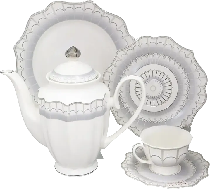 King Chinese Dinner Set, 111 Pieces, White, YY-08