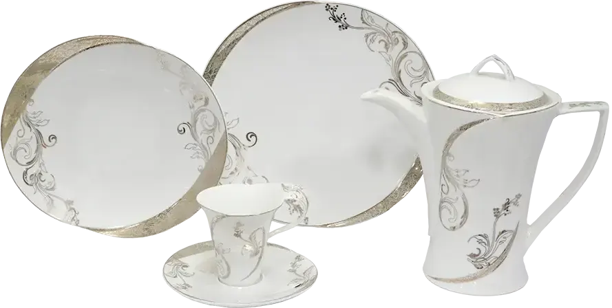 Infinity Marbella Platinum 124-Piece Dinner Set