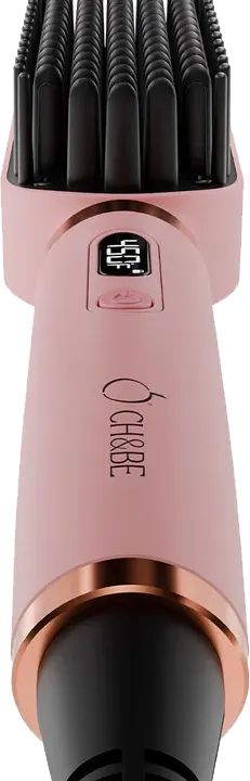 Cherry & Berry Smooth Brush Hair Straightening Brush, up to 450°F, Pink