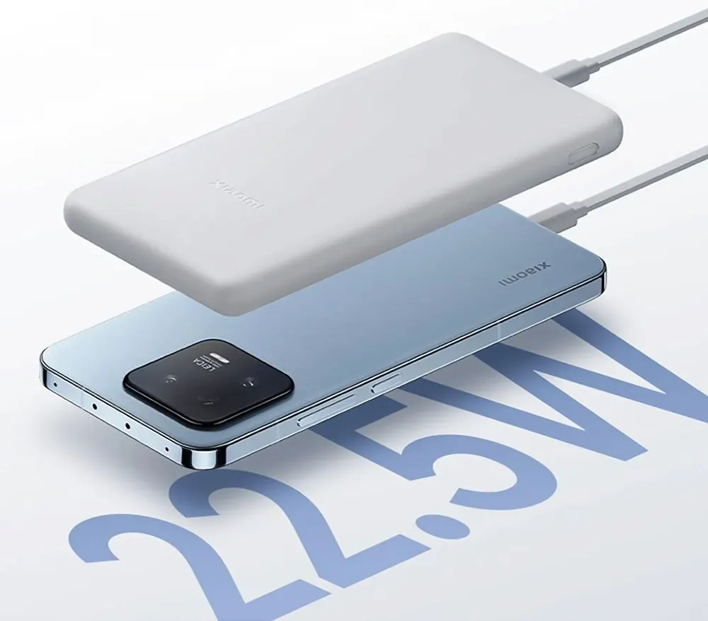 Xiaomi Power Bank Lite, 10000mAh, 22.5W Fast Charging, Light Gray, P16ZM