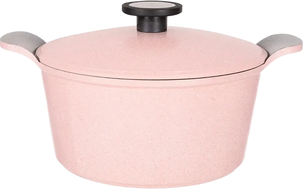 Neoflam Marble Granite Cookware Set, Polygonal Shape,  14 Pieces, Pink