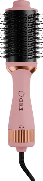 Cherry & Berry Super Dryer Hair Drying Brush, Soft Bristles, Negative Ion Technology, 3 Airflow Levels, Pink