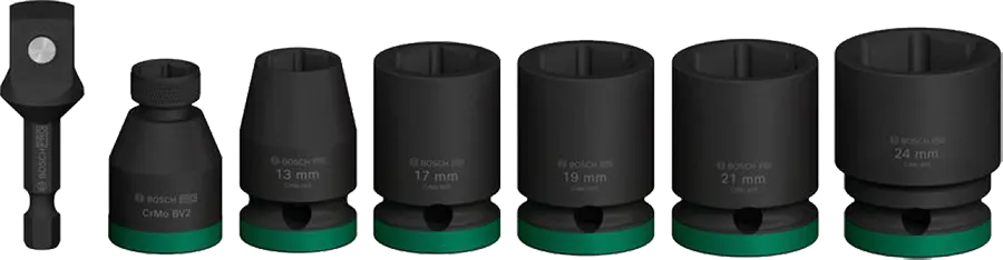 Bosch Impact Wrenches, 2-1 inch, 7 pieces, 2 608 003 032