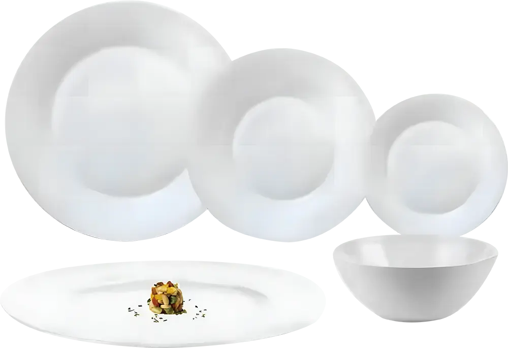 Luminarc Arcopal Essence , 43-Piece Dinner Set, White