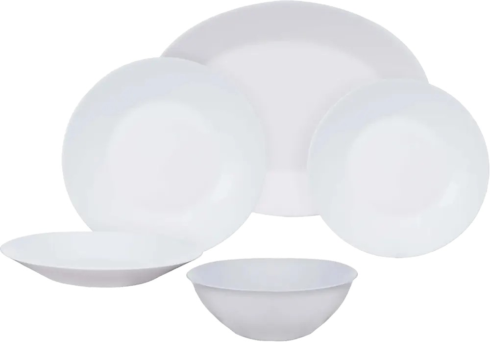 Luminarc Arcopal Essence , 43-Piece Dinner Set, White