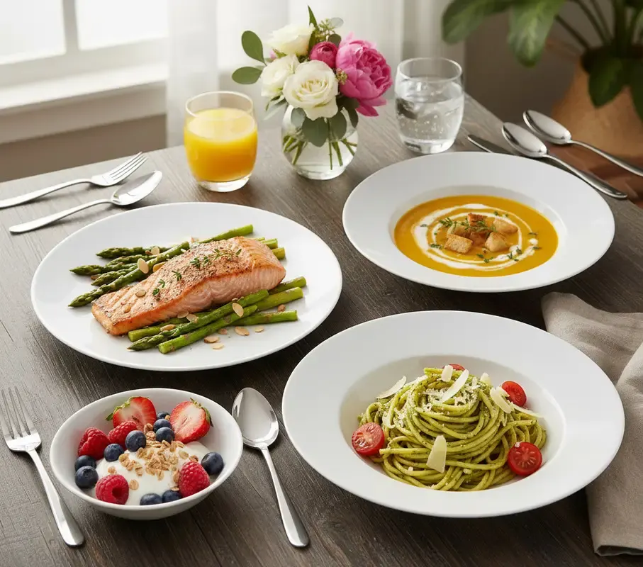 Luminarc Arcopal Essence , 43-Piece Dinner Set, White