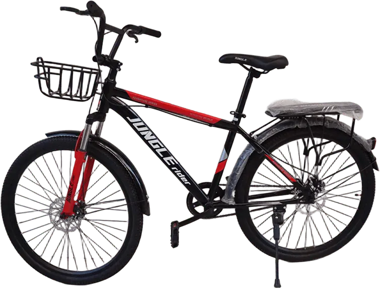 Jungle wheel, size 26, with front basket, multi-colored