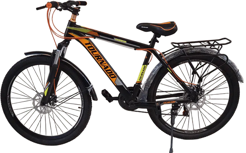 Tournado wheel, size 26, speeds, orange x black