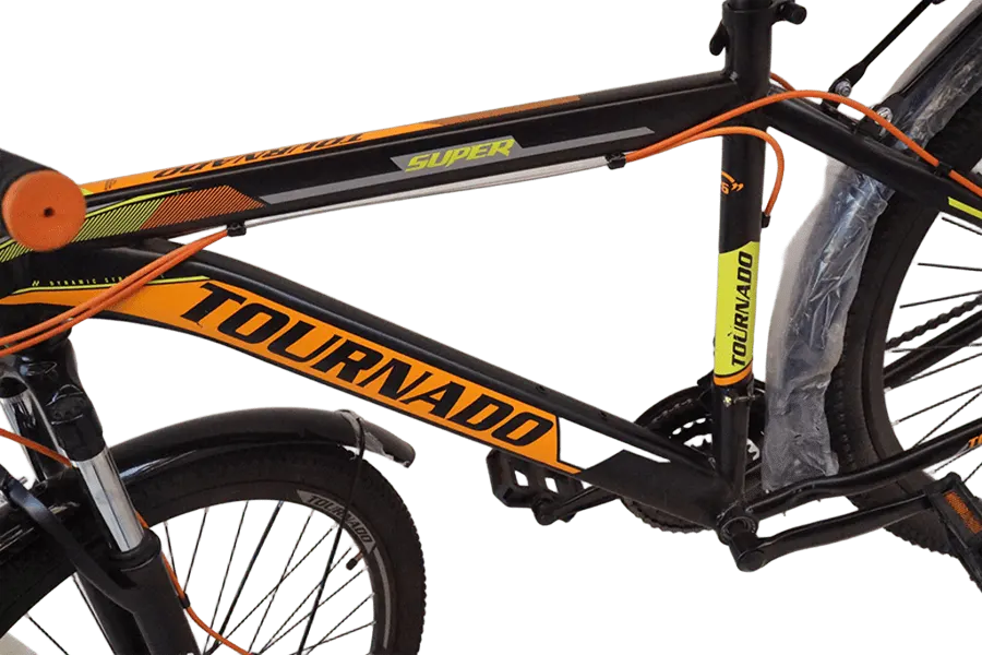Tournado wheel, size 26, speeds, orange x black