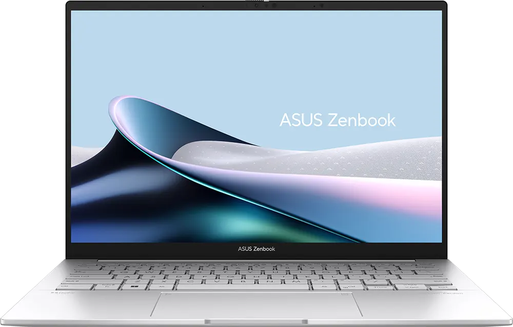 Laptop Asus Zenbook 14 OLED UX3405CA-PZ009W Intel Core Ultra 9-285H, 32GB RAM, 1TB SSD Hard Disk, Intel® Arc™ Graphics Integrated Graphics Card , 14.0" OLED Display, Windows 11 Home, Foggy Silver