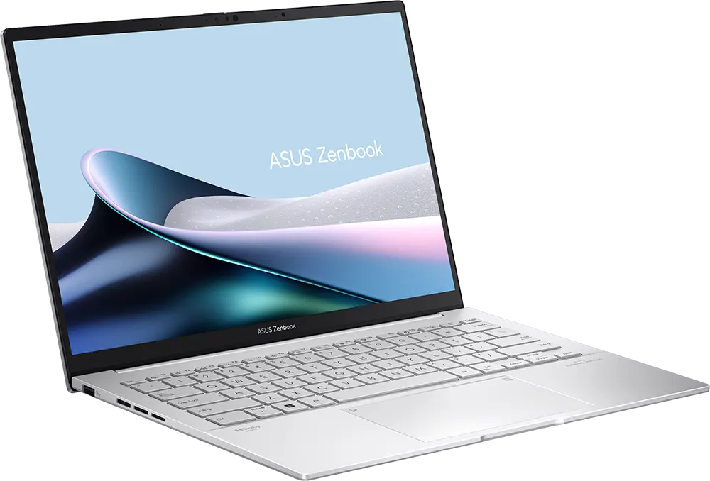 Laptop Asus Zenbook 14 OLED UX3405CA-PZ009W Intel Core Ultra 9-285H, 32GB RAM, 1TB SSD Hard Disk, Intel® Arc™ Graphics Integrated Graphics Card , 14.0" OLED Display, Windows 11 Home, Foggy Silver