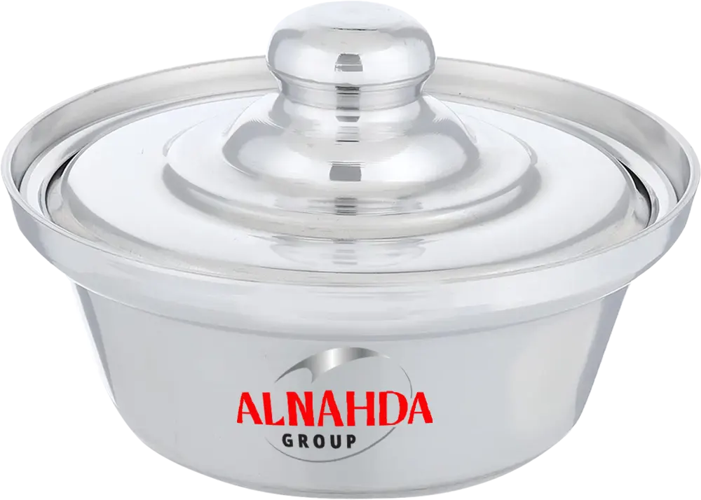 Al Nahda Top 5-Piece Aluminum Shawarma Cookware Set, Silver Color