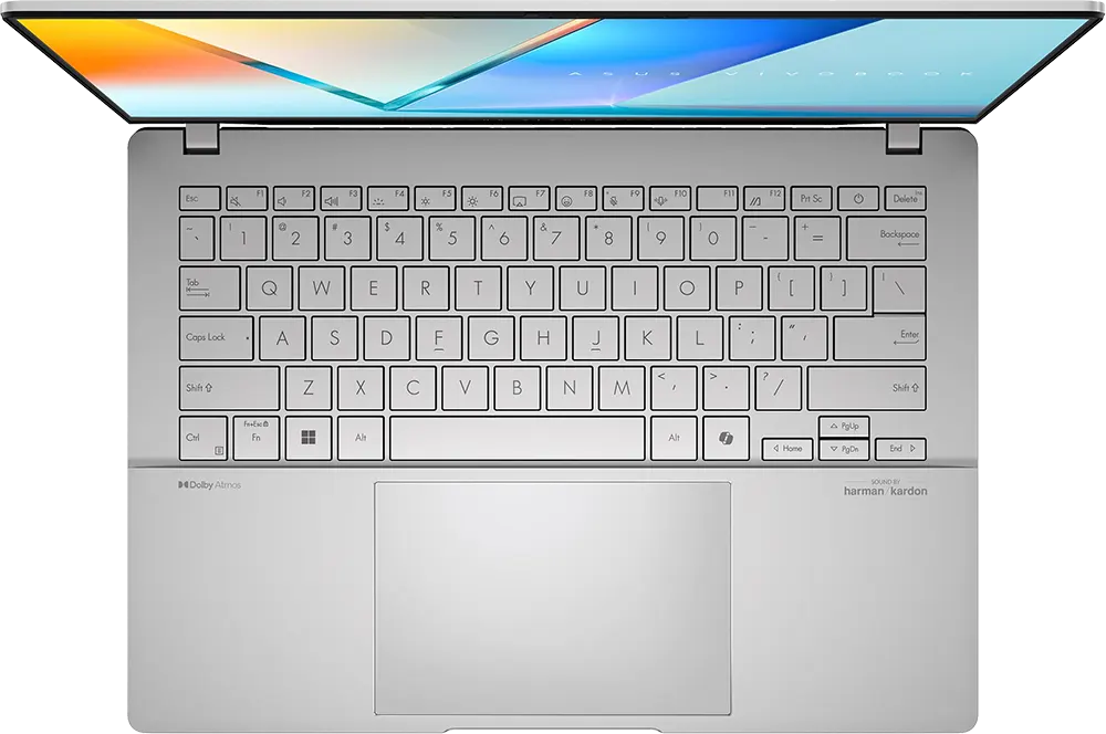 Laptop Asus VivoBook S 14 OLED M5406WA-PP009W AMD Ryzen AI 9-365, 24GB RAM, 1TB SSD Hard Disk, AMD Radeon Integrated Graphics Card, 14.0" 3K OLED Display, Windows 11 Home, Cool Silver